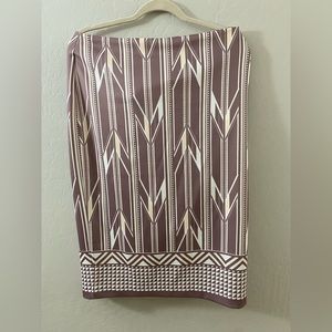 New York & Company Women’s Brown and white designed skirt
